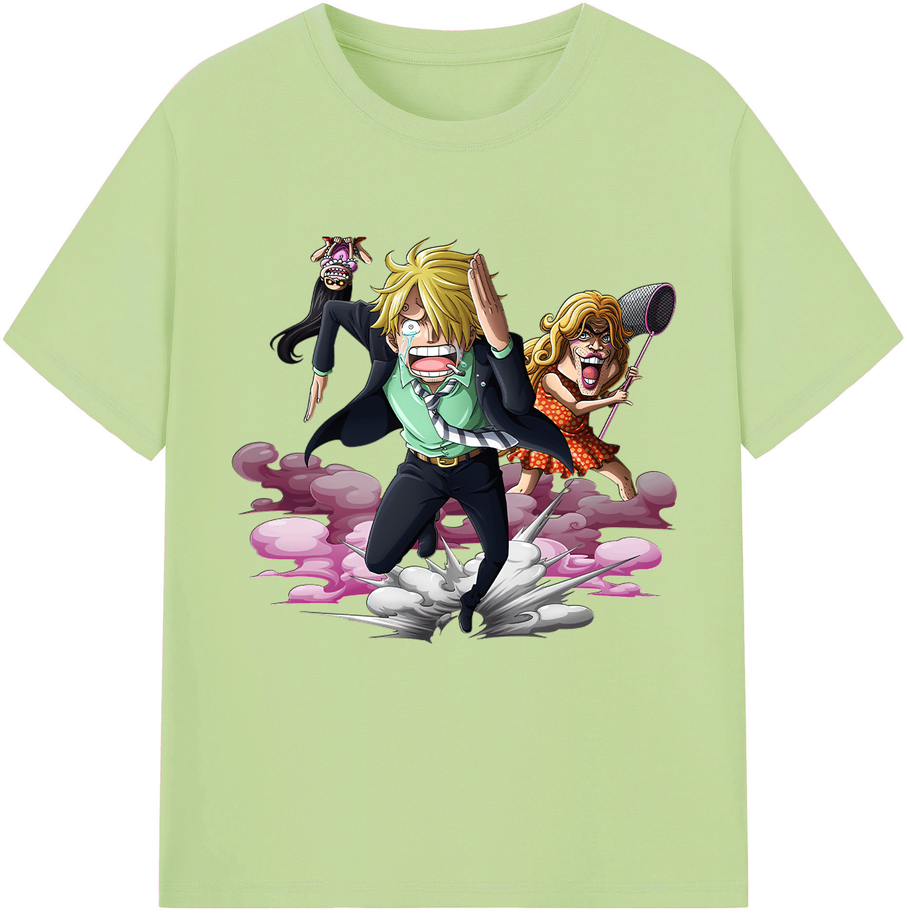 ワンピース サンジ ONE PIECE Sanji 綿100％半袖Tシャツ（フロントプリント）